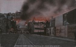 Looking East on California Street from Steiner Street San Francisco, CA Postcard Postcard Postcard