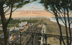 Esplanade and Beach Boulevard From Sutro Heights Postcard