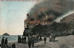 The Cliff House Burning Sept. 7, 1907 Postcard