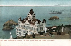 Cliff House and Seal Rocks from Parapet, Sutro Heights San Francisco, CA Postcard Postcard Postcard