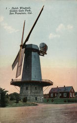 Dutch Windmill, Golden Gate Park San Francisco, CA Postcard Postcard Postcard