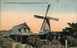 Life Saving Station, Ocean Boulevard Postcard