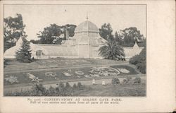 Conservatory at Golden Gate Park Postcard