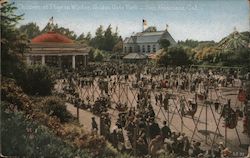 Children at Play in winter. Golden Gate Park Postcard