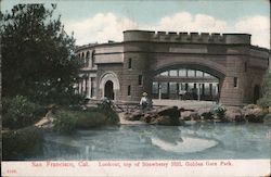 Lookout, Top of Strawberry Hill, Golden Gate Park Postcard