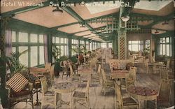 Hotel Whitcomb Sun Room Postcard