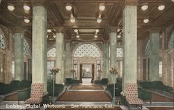 Lobby, Hotel Whitcomb Postcard