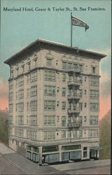 Maryland Hotel, Geary & Taylor St. Postcard