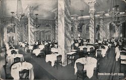 Dining Room, Clift Hotel - Taylor & Geary Street Postcard