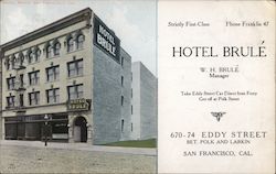 Hotel Brulé San Francisco, CA Postcard Postcard Postcard