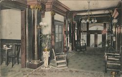 Lobby of the Hotel Arlington, Ellis and Leavenworth Sts. Postcard