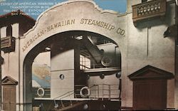 Exhibit of American-Hawaiian Steamship Company, Transportation Building - PPIE Postcard