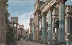 Colonnade, Palace of Fine Arts - Pan-Pac International Exposition 1915 San Francisco, CA Postcard Postcard Postcard