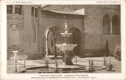 Italian Pavilion, Gondi's Fountain - PPIE San Francisco, CA 1915 Panama-Pacific International Exposition (PPIE) Postcard Postcar Postcard