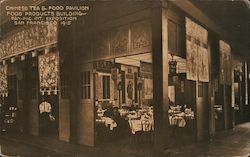 Chinese Tea & Food Pavilion, Food Products Building, Pan-Pac Int. Exposition San Francisco, CA Postcard Postcard Postcard