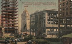 San Francisco, California, on Road of a Thousand Wonders. Reconstruction Work. Postcard Postcard Postcard