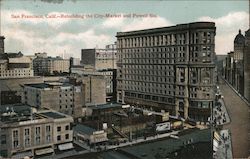 San Francisco, Calif. - Rebuilding the City - Market and Powell Sts. California Postcard Postcard Postcard