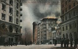 The fire on 3rd St. 9 am April 18, 1906 Postcard