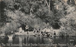 The Old Swimming Pool at Burke Sanitarium, Sonoma County California Postcard Postcard Postcard