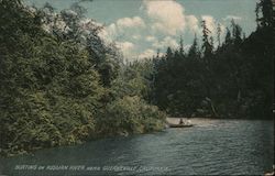 Boating on Russian River Postcard