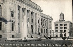 Court House and Santa Rosa California Postcard Postcard Postcard