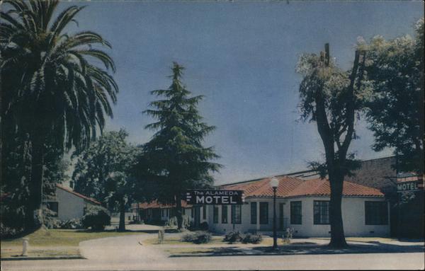 Alameda Motel San Jose, CA Postcard