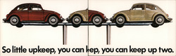 VW Bug So little upkeep, you can keep up two. Postcard