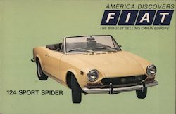 Fiat 124 Sport Spider Postcard