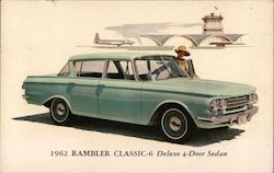 1962 Rambler Classic - 6 Deluxe 4-Door Sedan Cars Postcard Postcard Postcard