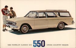 1963 Rambler Classic Six 550 Cross Country Wagon Cars Postcard Postcard Postcard