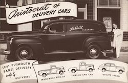 Aristocrat of Delivery Cars, 1941 Pllymouth Panel Delivery Postcard