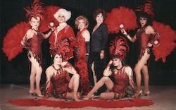 Finocchio's House of the Fabulous Female Impersonators. Red and black themed outfits San Francisco, CA Eric V. Jorgensen Postcar Postcard