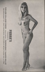 Pierre's presents Topless College Coeds. Thoroughly naked Millie San Francisco, CA Risque & Nude Postcard Postcard Postcard