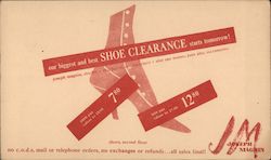 Joseph Magnin Shoe Sale San Francisco, CA Postcard Postcard Postcard