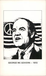 George McGovern 1972 peace flag Political Postcard Postcard Postcard