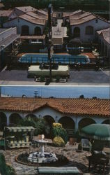 Molly's Paradise Hotel, Motel, pool and courtyard views Postcard