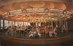 Beach/Boardwalk Merry-Go-Round Postcard