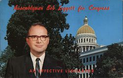 Assemblyman Robert L. Leggett for Congress California Political Postcard Postcard Postcard