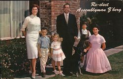 Edwin L. Z'berg and family, Assemblyman re-election Postcard