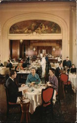 Clift Hotel Redwood dining room Postcard