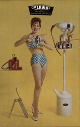 Edward Fischer Company. Swimsuit model for Plews Mechanic products Chicago, IL Advertising Postcard Postcard Postcard