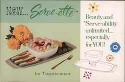 Tupperware Serve-ette Advertising Postcard Postcard Postcard