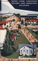 Firestone model farm, Firestone Factory and Exhibition Building. World of Tomorrow Postcard