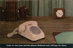 Lease or own your private phones. Reduced costs will pay for them Advertising Postcard Postcard Postcard