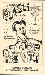 Adolph's Asti Restaurant Postcard