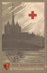 Red Cross - St. Pierre Cathedral, Geneva, Switzerland Postcard Postcard Postcard