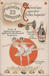 You Have Been Appointed Chicken Inspector Comic, Funny Postcard Postcard Postcard