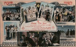 Jewish New Year, Multi-View Postcard