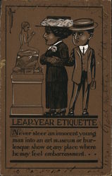 Leap-Year Etiquette Postcard