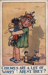 Children Are A Lot Of Worry! Aren't They? Postcard